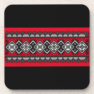 Porta-copo Bordado vermelho