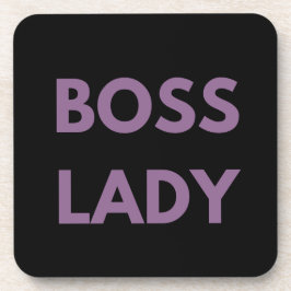 Porta-copo Boss Lady Purple Letters
