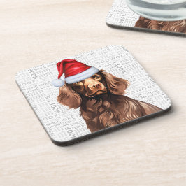 Porta-copo Boykin Spaniel Dog Woof Word Art Holiday