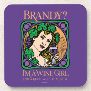 Porta-copo Brandy (sou uma menina de vinho)