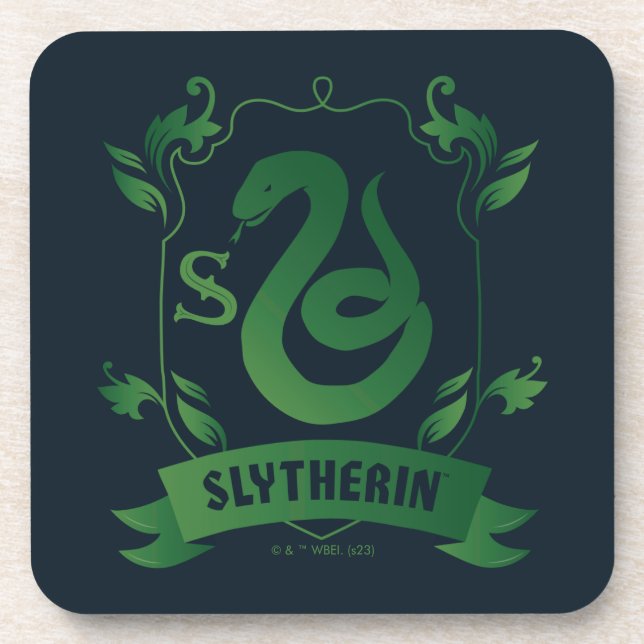 Porta-copo Brasão da Casa SLYTHERIN™ Ornamentado (Frente)