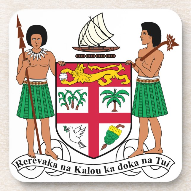 Porta-copo Brasão de Fiji (Frente)