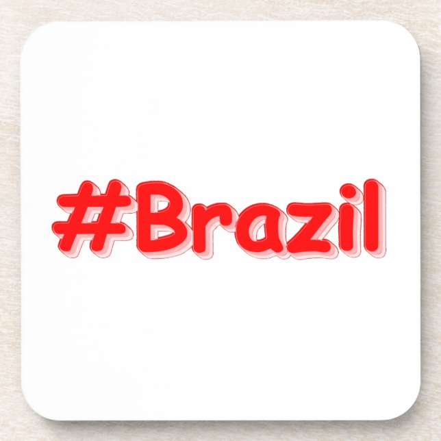 Porta-copo "#Brasil" Design. Comprar Agora (Frente)