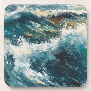 Porta-copo Break Beach Waves, tema Pintura