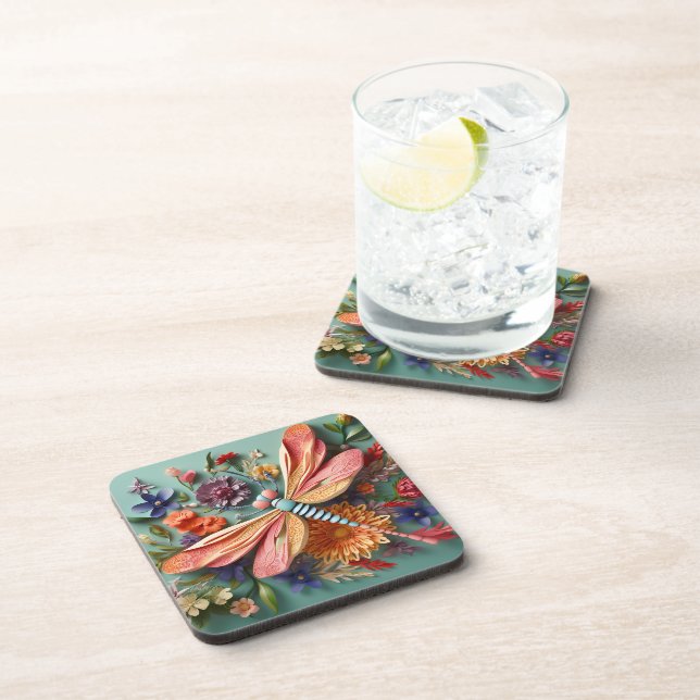 PORTA-COPO BRILHANTE REFRIGERADA COM FLORES (Lado Direito)