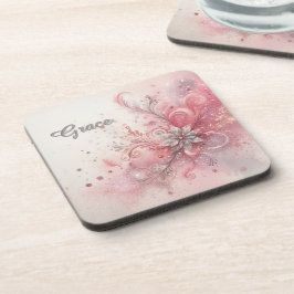 Porta-copo Brilho Cor-de-Rosa Personalizado 