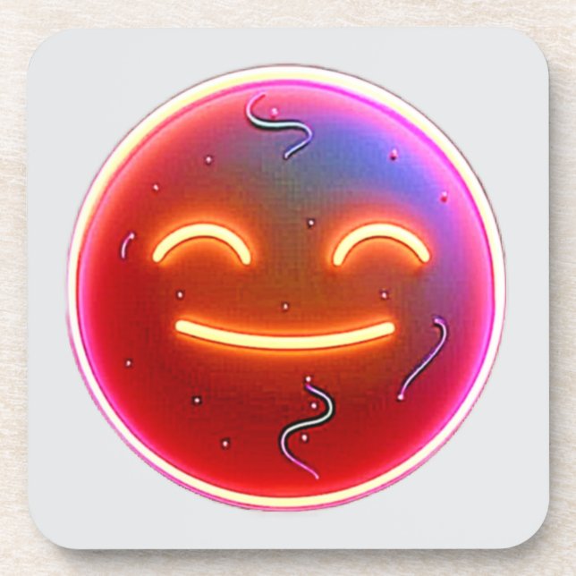 Porta-copo Brilho de Alegria: Emoticon Digital (Frente)