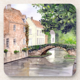 Porta-copo Bruges Watercolor Painting por Farida Greenfield