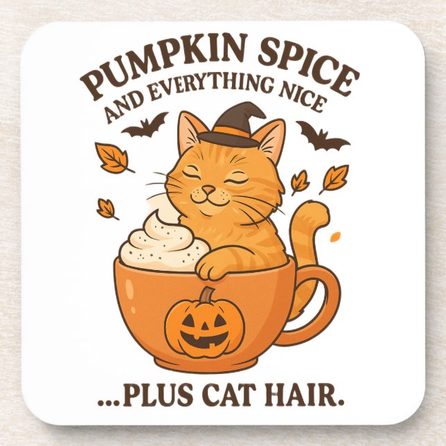 Porta-copo Bruxa Ginger Cat - Design de Halloween Bonito com  (Frente)