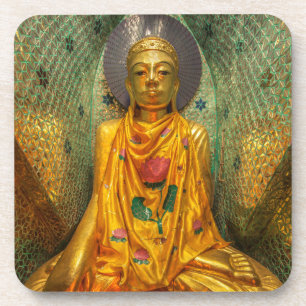 Porta-copo Buda Dourado no Templo
