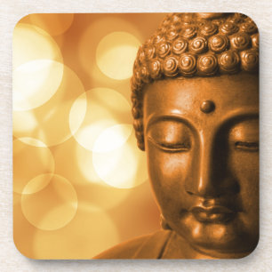 Porta-copo Buddha dourado