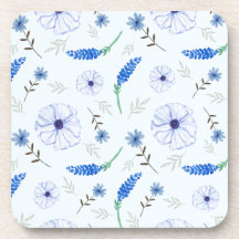 Bule Conjunto de Pires de Aquarela de Flor Silvest