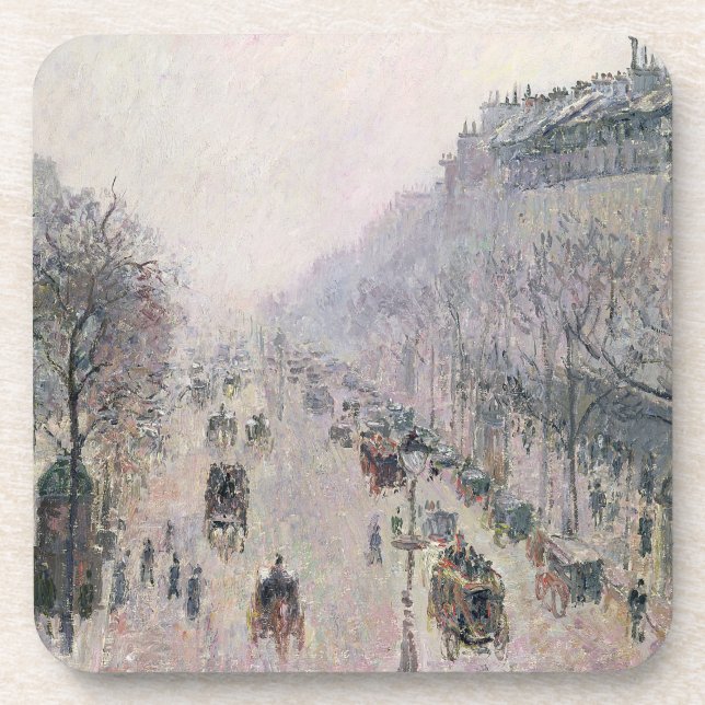 Porta-copo Bulevar Montmartre, 1897 (óleo em canvas) (Frente)