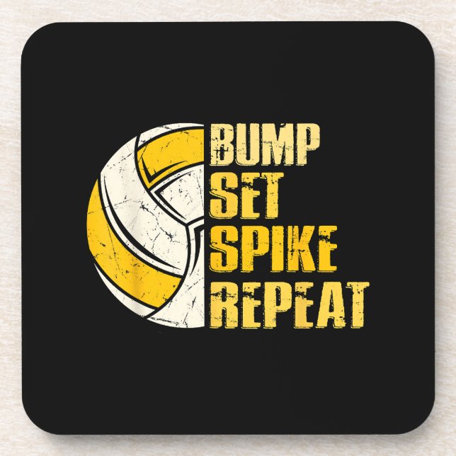 Porta-copo Bump Set Spike Repita Volei Divertido (Frente)