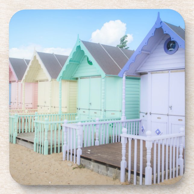 Porta-copo Cabanas da praia da ilha de Mersea (Frente)