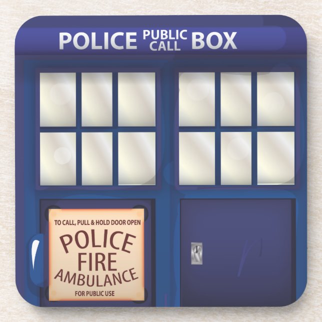Porta-copo Cabine de Polícia Britânica (Frente)