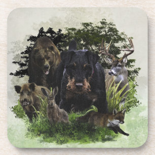 Porta-copo Caça alemã Terrier (Jagdterrier)