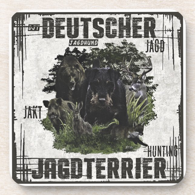 Porta-copo Caça alemã Terrier (Jagdterrier) (Frente)
