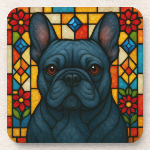 Porta-copo Cachorro-Bulldog Francês "Vidro Estido"