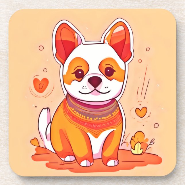 Porta-copo Cachorro Corgi Desenho Animado Fofo (Frente)