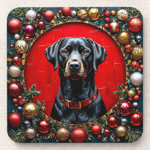 Porta-copo Cachorro de Natal fofo
