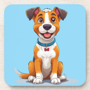 Porta-copo Cachorro em Estilo Cartoon Alegre Com Expressão Br