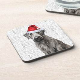 Porta-copo Cachorro Lobo-hound Adorável de Natal Arte com Pal