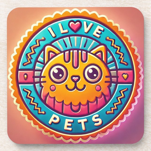 Porta-copo Cachorro Neon Fofo Insígnia (Frente)