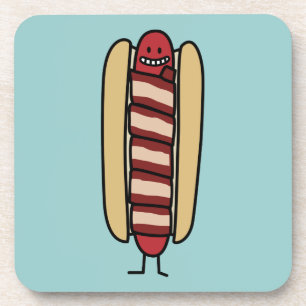 Porta-copo Cachorro quente envolvido no bacon