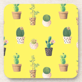 Porta-copo Cacto Suculento do Deserto Verde em Potes