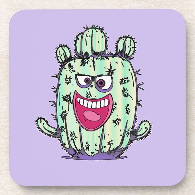 Porta-copo Cactus com atitude (Frente)
