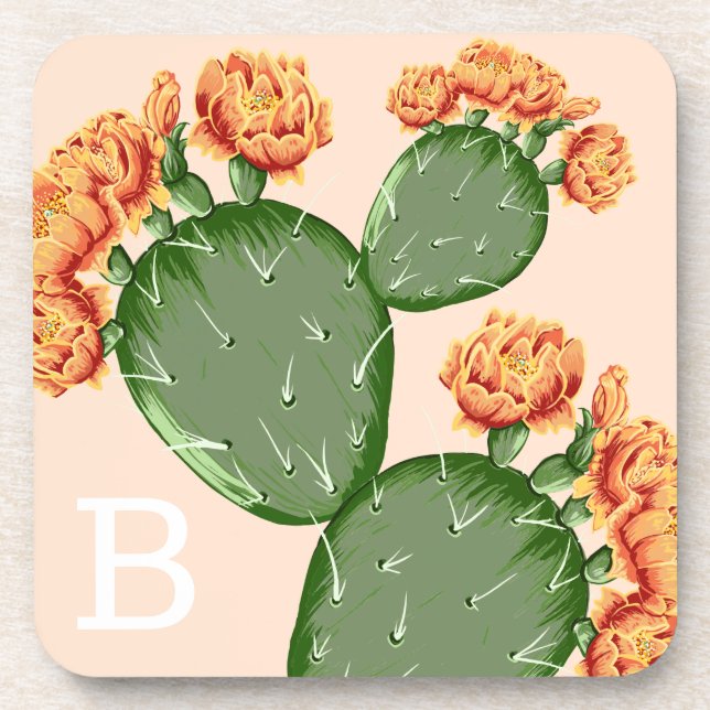 Porta-copo Cactus De Pera Brilhante (Frente)