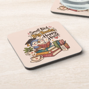 Porta-copo Caderno de Ilustração de Coruja Fofa Lendo Livros
