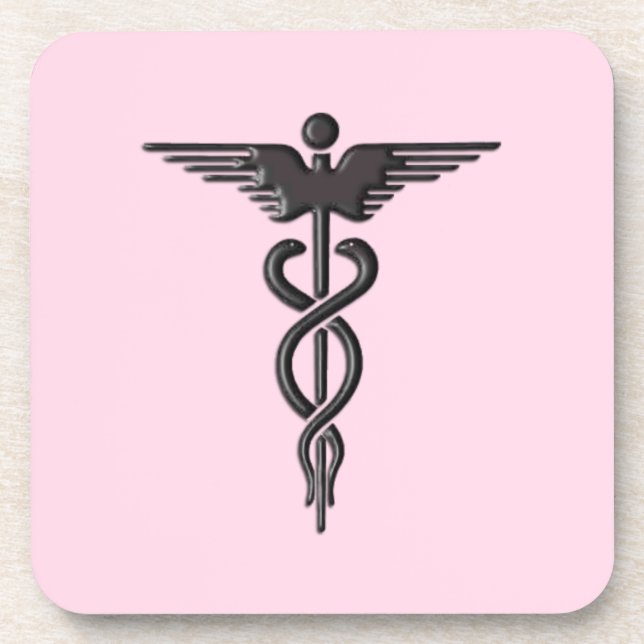 Porta-copo Caduco Médico Rosa (Frente)