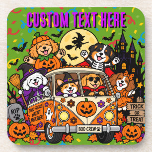Porta-copo Cães Assustadores Personalizados de Halloween em V