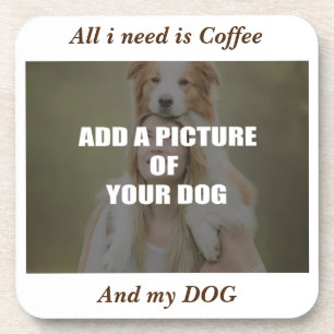 Porta-copo Café e meu Travesseiro decorativo de Cachorro