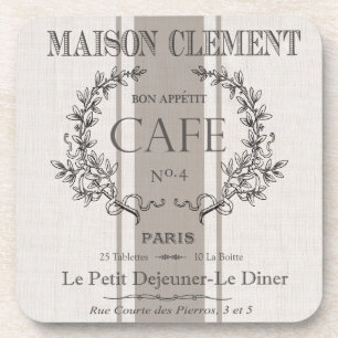 Porta-copo café francês vintage moderno
