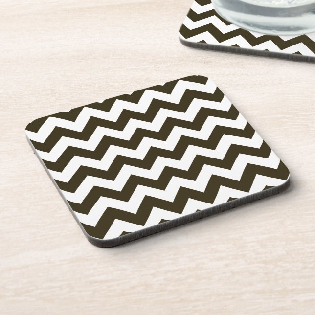 Porta-copo Café Mocha Neutral Chevron (Left Side)