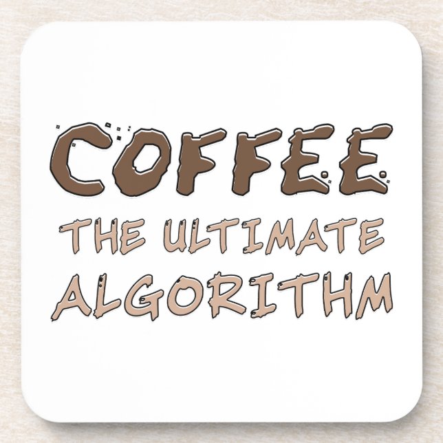 Porta-copo Café O Algoritmo Definitivo Engraçado Programador (Frente)