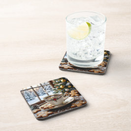 Porta-copo Café quente e biscoitos de pão quente Natal