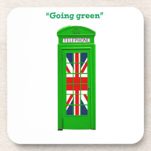 Porta-copo Caixa telefônica de Londres "Ficando verde"