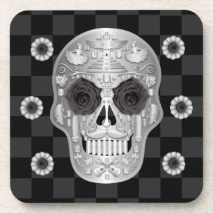 Porta-copo Calavera (Rosa preto) de bebidas