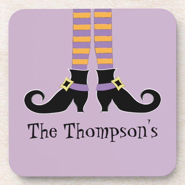 Porta-copo Calçados de bruxas brancas (Frente)