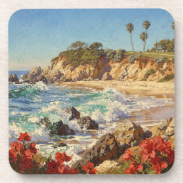 Porta-copo California Beach | Impressionist Coastal Art