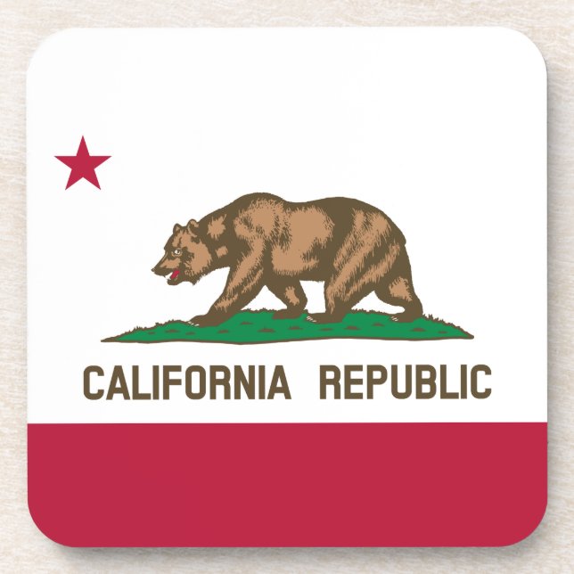 Porta-copo California Cali Republic Bear Flag, Estados Unidos (Frente)