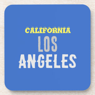 Porta-copo California Los Angeles City USA Retro Vintage Blue