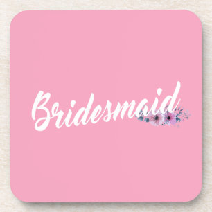 Porta-copo Caligrafia Elegante de Casamento de Bridesmaid  Po