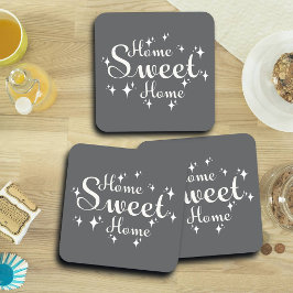 Porta-copo Caligrafia festiva e estrelas 'Casa doce'