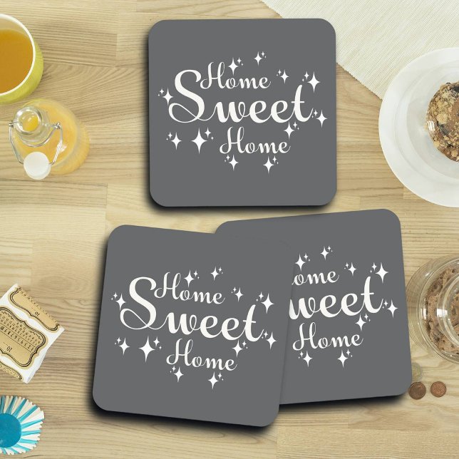 Porta-copo Caligrafia festiva e estrelas 'Casa doce' (Criador carregado)