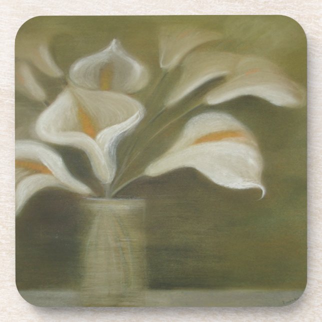 Porta-copo Calla Corta Flores Em Vaso Artístico-Vazio (Frente)